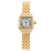 Elegant Women's Gold Square Watch with Silver Stainless Steel Band - Perfect Gift for Students