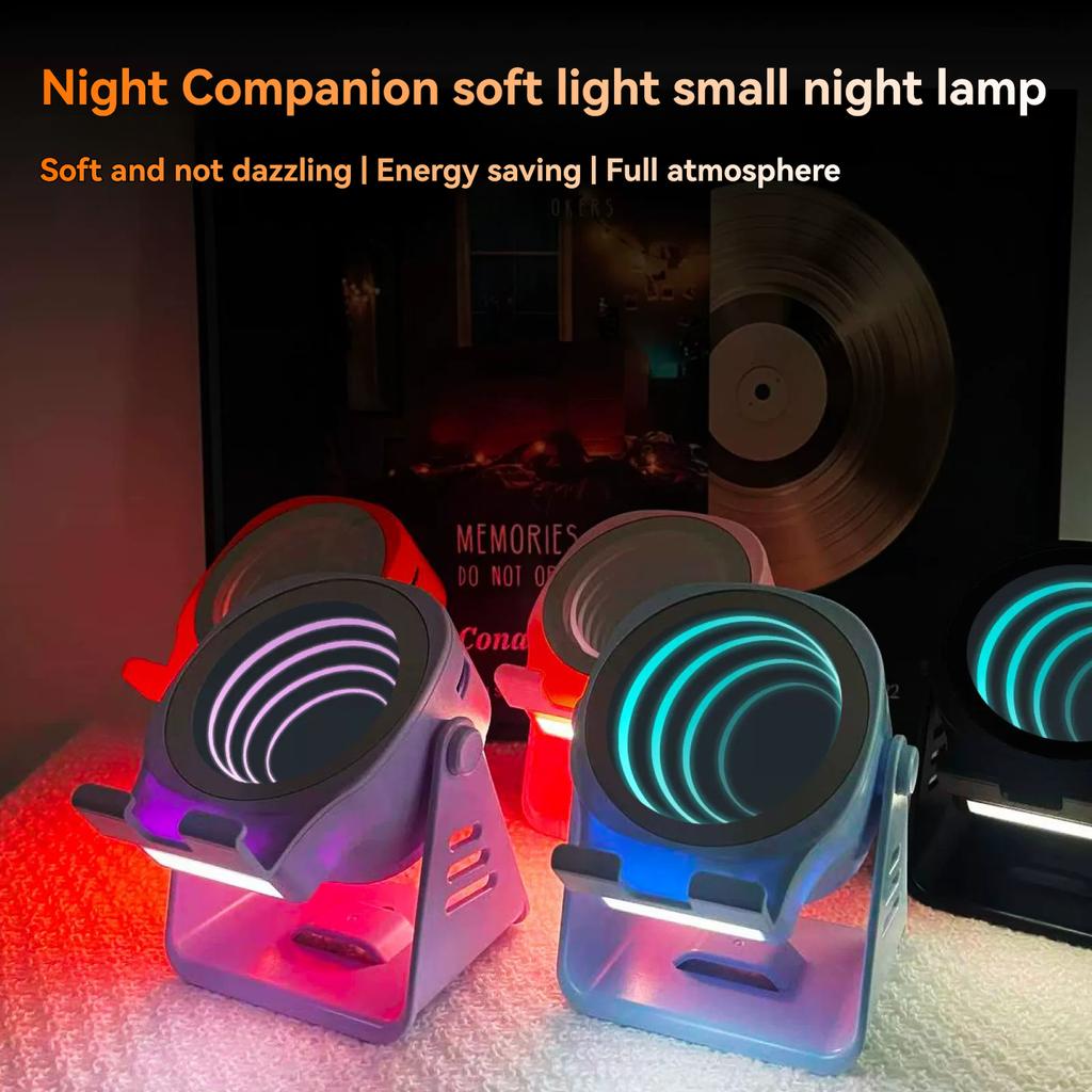 Multifunctional Desktop Stand Creative Night Light Bluetooth Speaker with RGB LED Lights and High-Definition Sound Quality blue