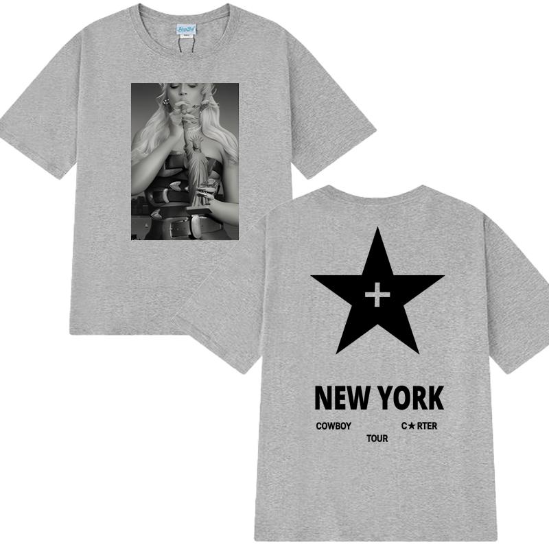 Новая футболка Beyoncé London Tour 2025 Cowboy Carter с двусторонним принтом Унисекс винтажные футболки с коротким рукавом Унисекс женские хлопковые топы