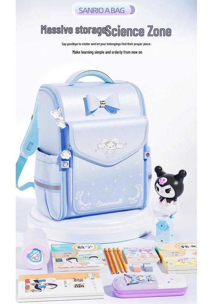 Детский рюкзак Sanrio Kuromi для 1-6 классов: Поддержка позвоночника и снижение нагрузки