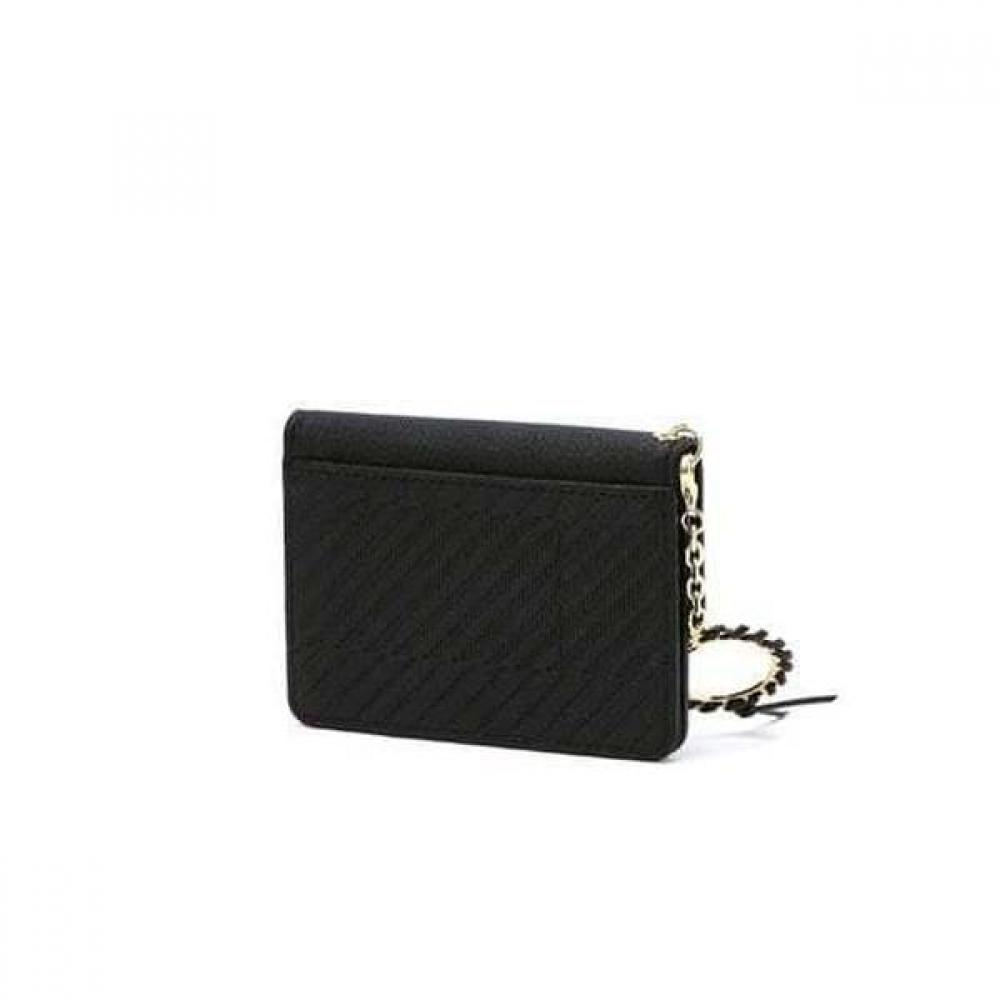 Daks Black Pattern Leather Card Wallet Dcho4f172bk