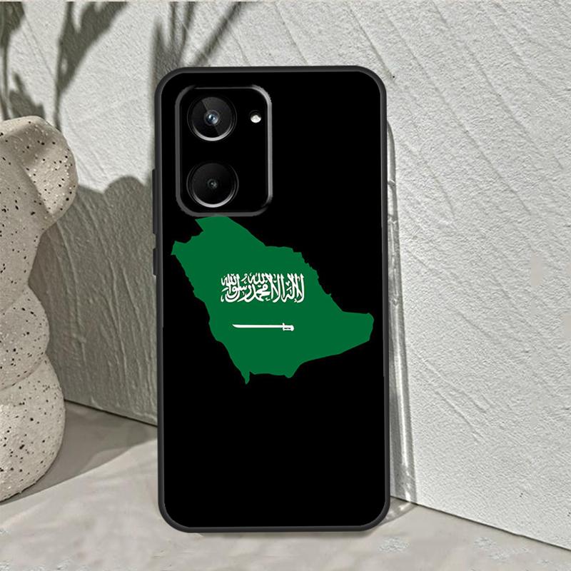 Флаг Королевства Саудовская Аравия Для Realme GT7 Pro GT6 C67 C65 C63 C61 C55 C53 C51 C35 C71 C75 10 11 12 13 14 Pro Plus Чехол