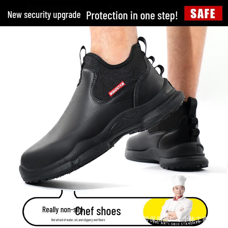 Non-Slip Lightweight Chef Shoes: Comfortable, Wear-Resistant, Ideal for Hotel Work and Long Standing, All-Season Use.