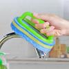 Cleaning Brush Sponge Plastic Hand-Made Design Kitchen Cleaning Scrubber Easy To Use Household Cleaning Tool