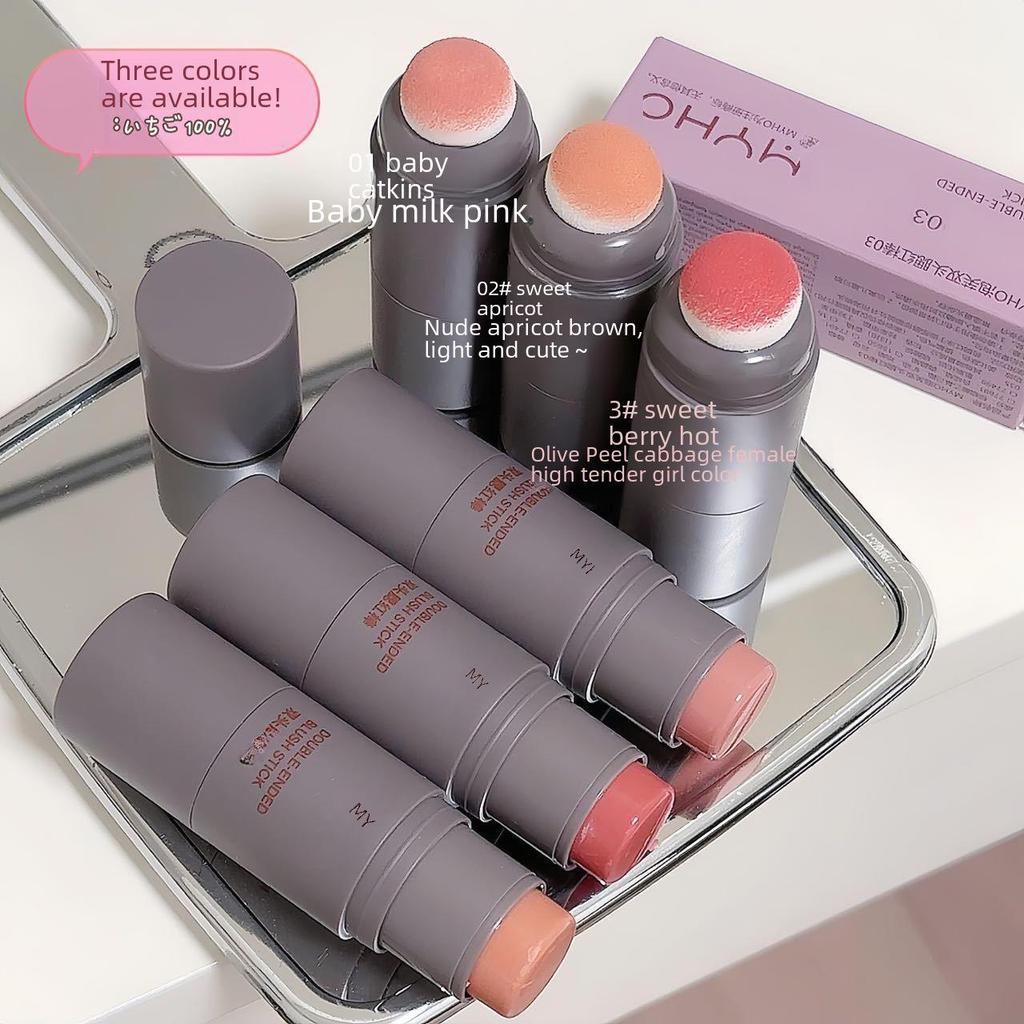 MYHO Монохромный стик-румяна с двумя головками: Натуральный, Румяный и Загорелый Финиш.