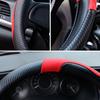 Car Steering Wheel Cover 3D Anti-slip Wheel Auto Decoration Carbon Fiber Protector Trim Random Color
