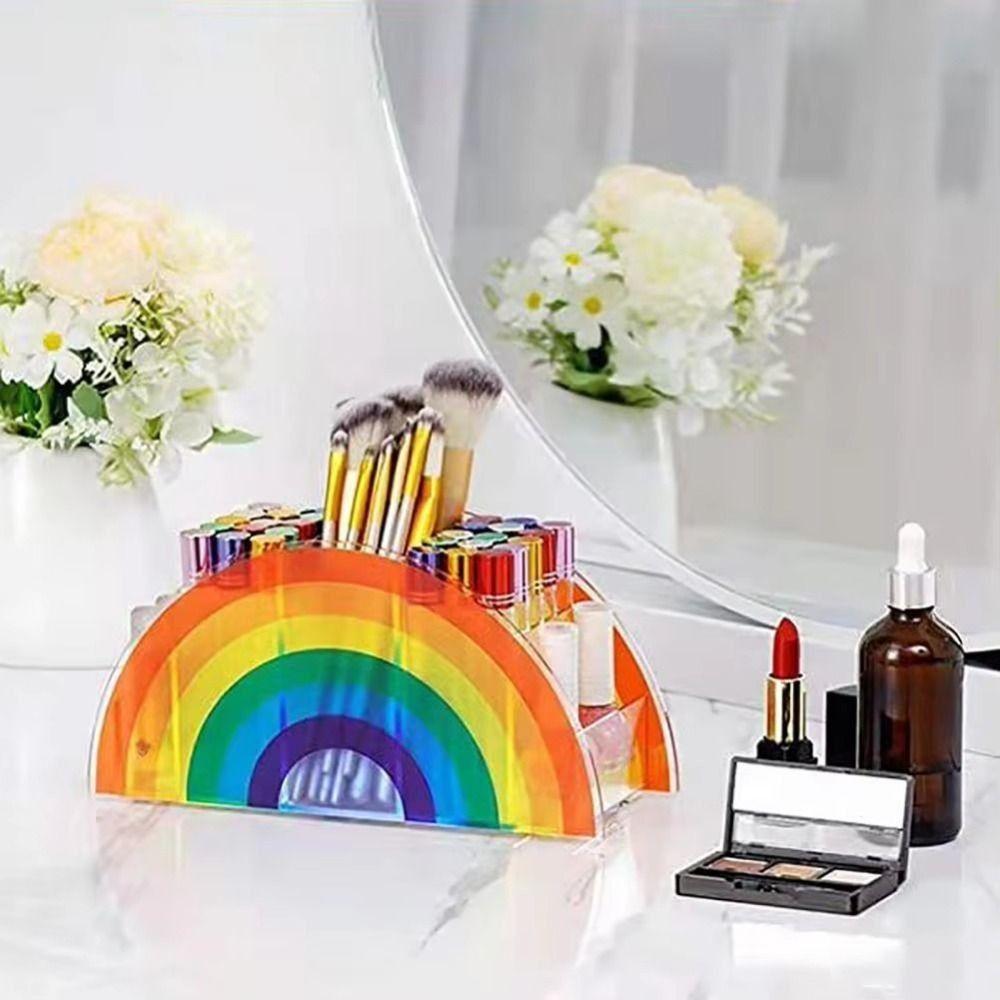 Акриловый радужный держатель для ручек, цветной органайзер-подставка для канцелярских принадлежностей для студентов