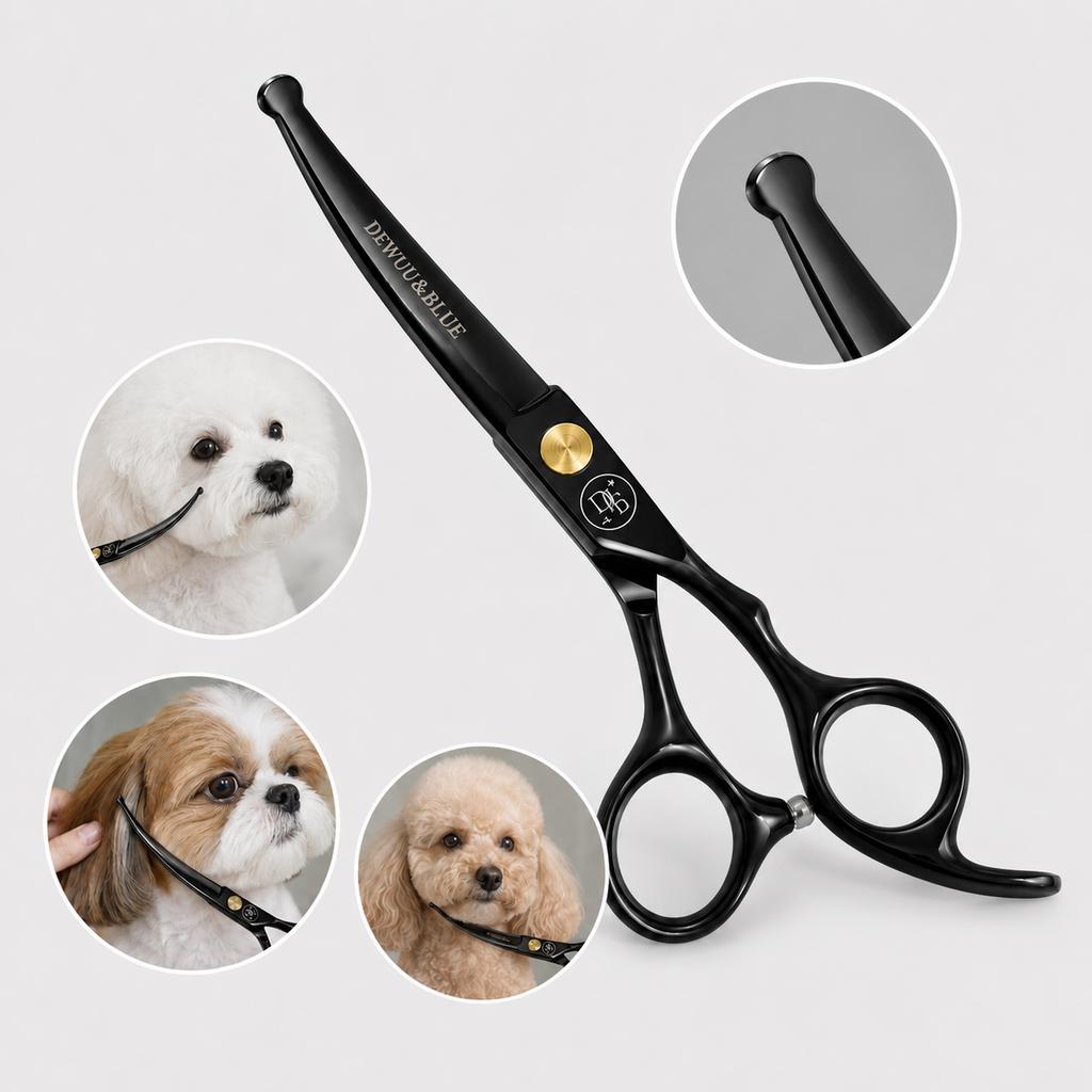 Haircutting Set 2 x Scissors + Thinning Scissors 6.0 Grooming Comb 10 in 1