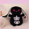 Skull Black Purple Rabbit Plush Toy Stuffed Animal Doll Bedroom Gift Decoration