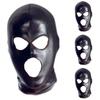 Full Face Head Mask Costume Cosplay Open Eyes Sexy Cover Faux Leather Sexy