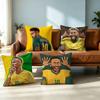 Neymar-R Football Sport-S Pillow Case Square Double-Sided Sofa Cushion Cover Bedroom Bedside Pillow Gift