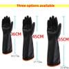 Wood Acid and Alkali Resistant Gloves Black double-layer lengthened and thickened rubber industrial chemical protection gloves