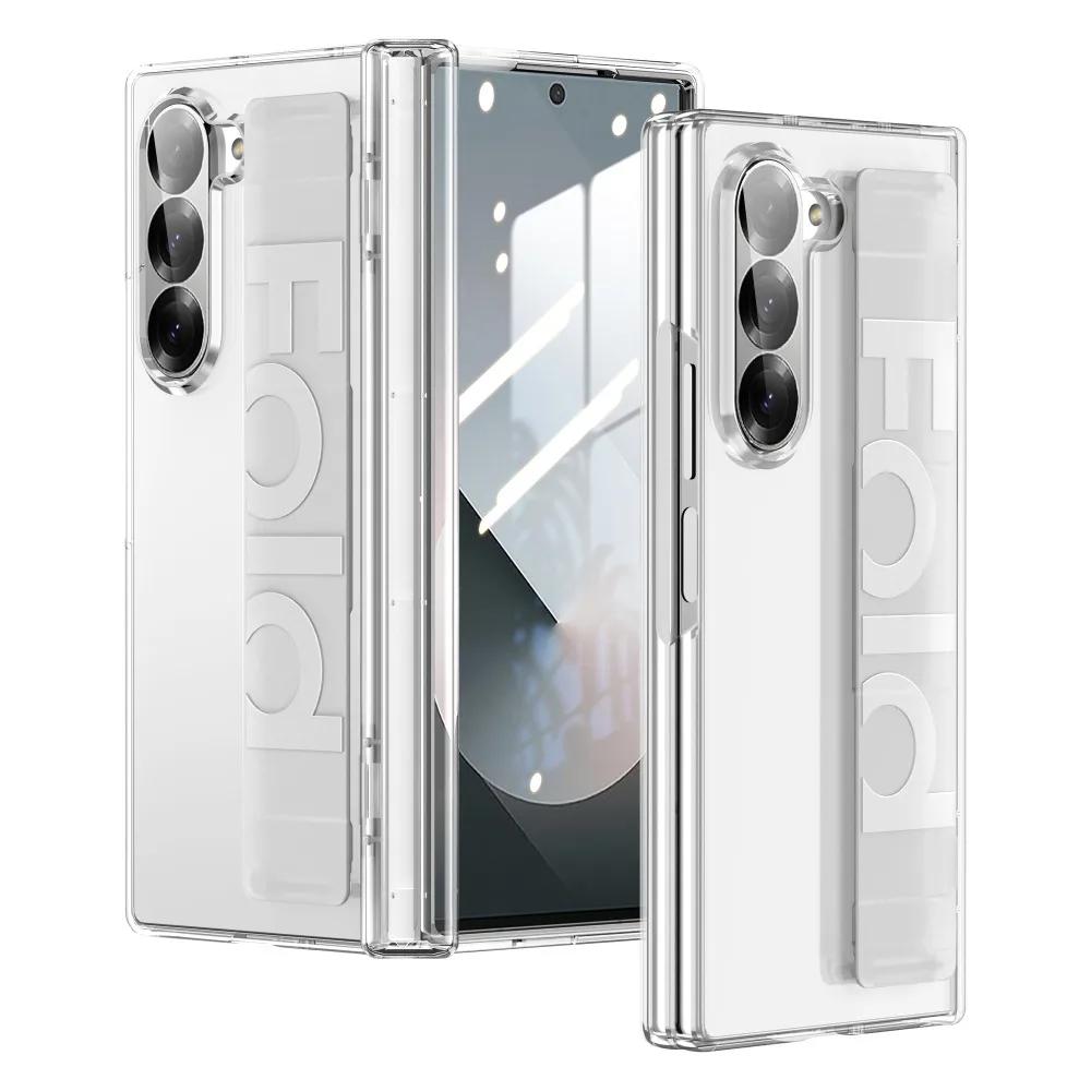 Силиконовый эластичный ремешок на запястье чехол для телефона Samsung Galaxy Z Fold 6 5 Fold6 Fold5 браслет противоударный шарнирный защитный чехол