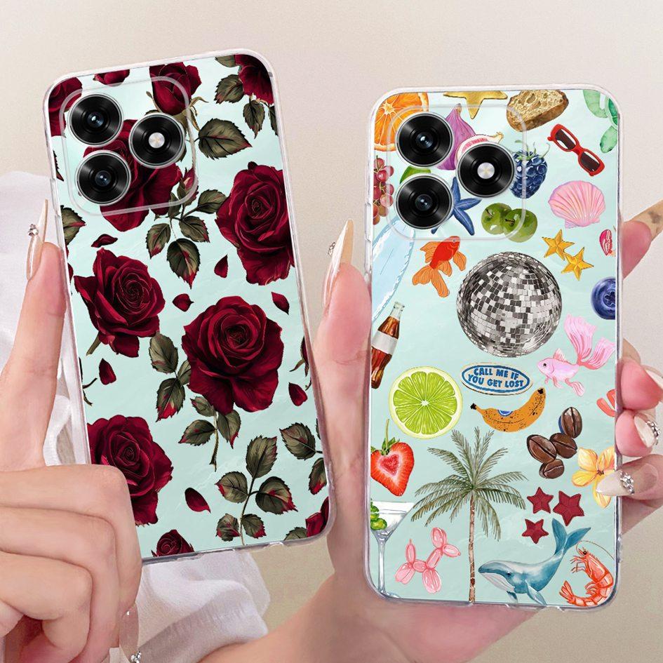 Case For Honor X5c Plus Cover 2025 New Fashion Flower Butterfly Soft Clear Silicone Phone Cases For Honor X5c 4G HonorX5c Fundas