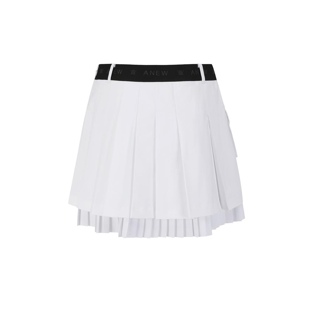 ANEW GOLF Women Layered Pleats Skirt_Wh