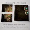 Golden ornate hand Bedding Duvet cover sets Duvet covers Pillowcases gifts (1 * Duvet Cover 2 * Pillowcases, without duvet insert)