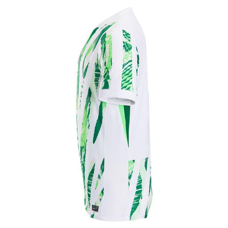 Nike Dri-Fit Fan Edition Сезон 2025 Футболка с коротким рукавом с быстрой сушкой Команда Нигерии Мужские топы Белый Сосново-зеленый Насыщенно-зеленый HM9660-100