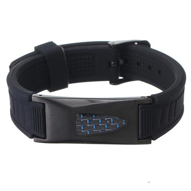 7 In 1 Titanium Silicone Magnetic Energy Armband Power Bio Bracelet Health Pain Relief Magnet Therapy Bracelet Bangle 3000 Gauss