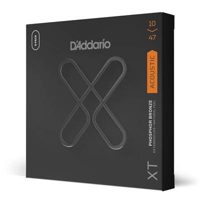Струны для акустической гитары XT Coated Strings Phosphor Bronze Extra Light 3set Pack D'Addario .010-.047 XTAPB1047-3P []