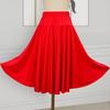 2025 Новая однотонная юбка для танцев в стиле кантри и бальных выступлений с большим подолом