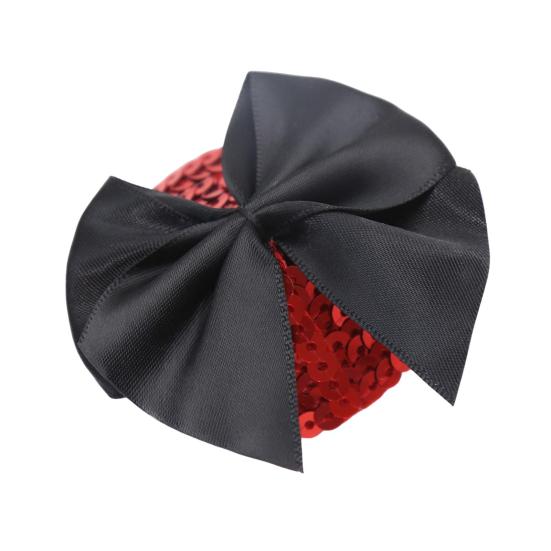 1 Pair Chest Patches Anti-exposure Bow And Sequin Decor Nipple Covers Reusable Lightweight Nipple Stickers