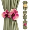 Flower Shape Curtain Buckles No Punching Curtain Strap Modern Curtain Hanging Rope  Home Decoration