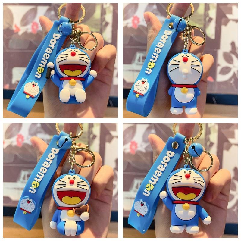 Милый брелок Дораэмон из ПВХ, брелок для ключей от машины, аксессуары для сумки, оптом