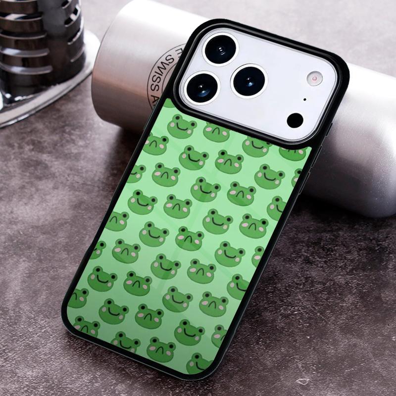 Милый зеленый лягушонок Чехол для телефона для iPhone 17 16 15 14 13 12 11 Pro Max Plus 17Air Мягкий силиконовый чехол