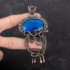 Neon Flash Labradorite Pendant Copper Wire Wrapped Gemstone Pendant Handmade Copper Jewelry Unique Style Pendant Wire Wrap Jewelry For Gift