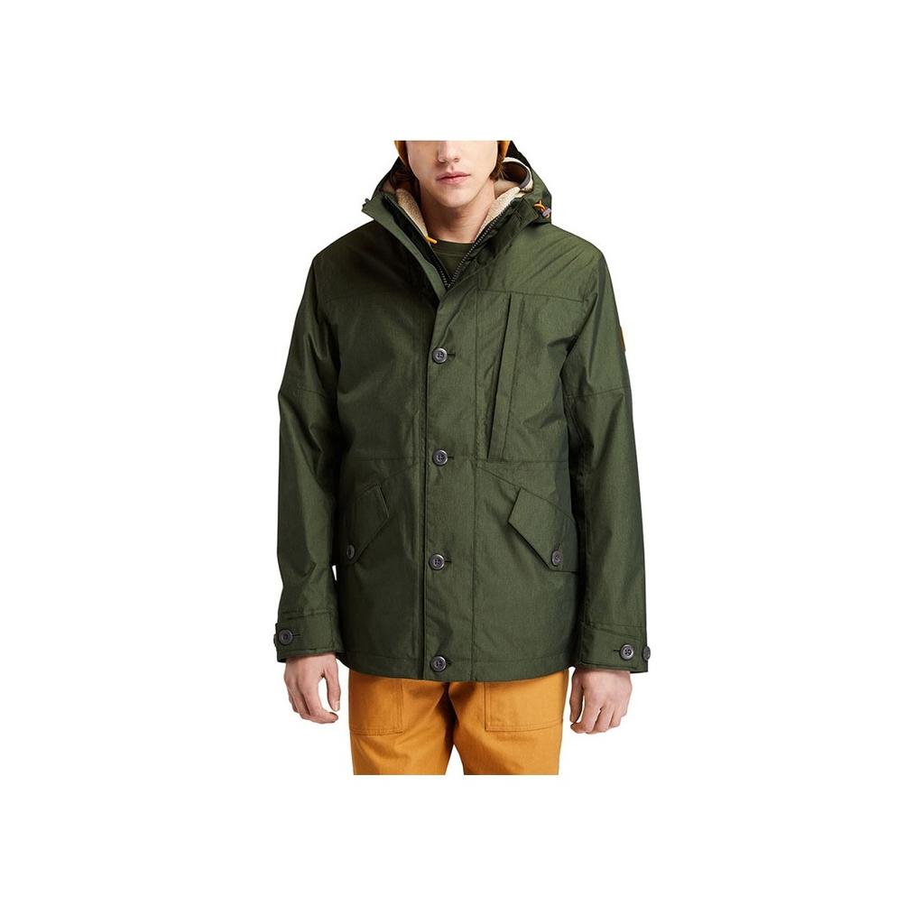 Timberland Outdoor Fleece Lined Warm Three In One Hooded Logo Jacket Men Jackets Green A448C-U31