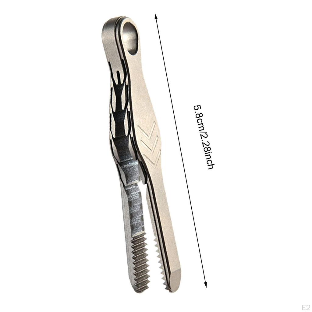 Пинцет из титанового сплава для бровей, брелок, многофункциональный, маленький, для выживания