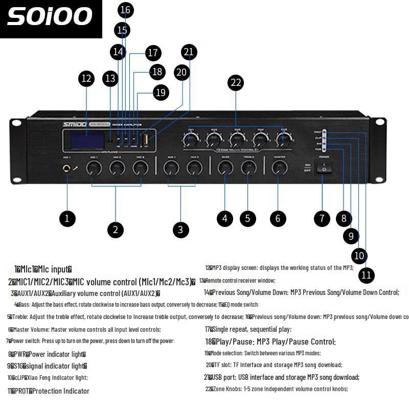 JBL M-800DU 800W Bluetooth Public Address Amplifier