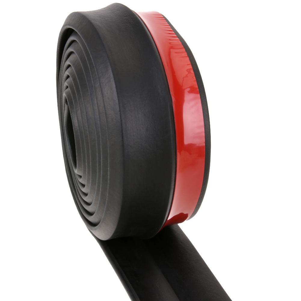 Universal 2.5M Car Front Bumper Lip Rubber Bumper Protector Bumper Lip Strip Car Side Skirt Car Stickers 65mm Width Car