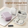 Сумка для хранения наушников Застежка-молния Большая вместимость для зарядного устройства Компактный размер Портативный Плюшевый