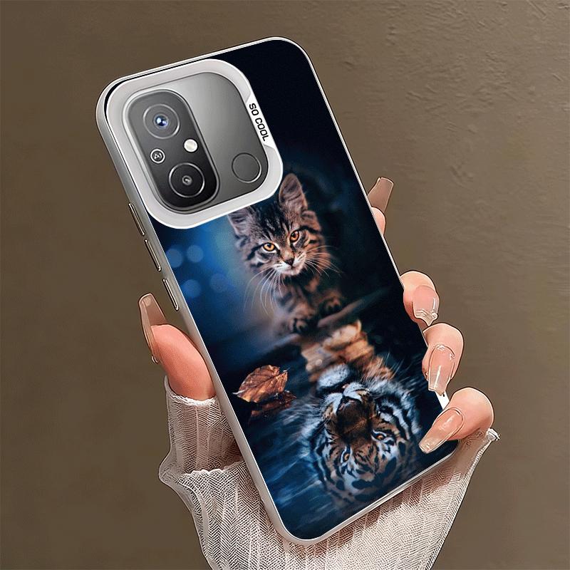 Кот отражает Тигра Крутой Ударопрочный Чехол для Телефона для Xiaomi Poco X7 X6 X5 X3 Pro F7 Ultra M8 Redmi 15C 15 14C 13C 12C 10C 13 12 10