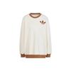 Originals Trefoil Logo Embroidered Sweatshirt Women Tops Cream IB2040