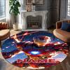 Personalized I-Iron Man Round Chair Office Rug - Perfect for Mat, Office Chair & More - Ideal Gift for Birthdays and Holidays