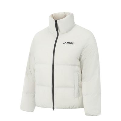 Li-Ning Серия Спортивный Стиль Письмо Молния Стойка Воротник Универсальная Повседневная Спортивная Пуховая Куртка Унисекс верхняя одежда AYMV427-1