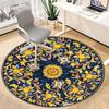 1PC Floral Decorative Artwork Chair Carpet for Office, Indoor Non-Slip Washable  Carpet, Soft Comfortable Mat For Office Room yy250930117