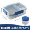 1600 мл двухслойный ланч-бокс герметичный контейнер для хранения еды портативный отсек разделенный микроволновая печь коробки для бенто