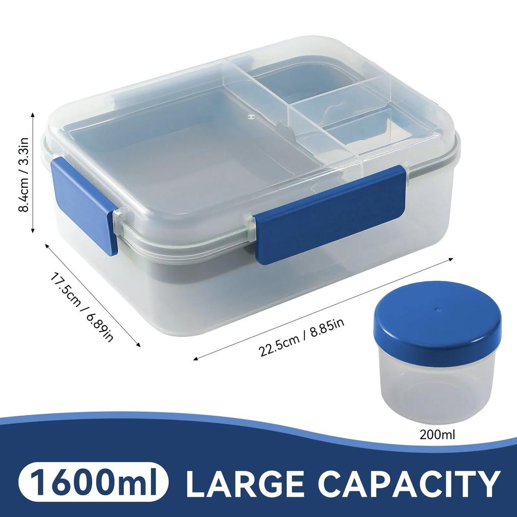1600 мл двухслойный ланч-бокс герметичный контейнер для хранения еды портативный отсек разделенный микроволновая печь коробки для бенто