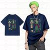 2026 Новая футбольная майка с Зоро из Аниме One Piece, летняя, большого размера, мужская, женская, косплей, с коротким рукавом, футболки, топы