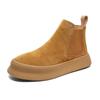 Genuine Leather Male Chelsea Boots New Leisure Walk Men's Ankle Boots Soft Elastic Strap Slip On Footwear Business Casual Shoes