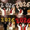 С Новым годом 2026 Шары Золотой Серебряный Розовый Черный Номер 2026 Фольгированные шары 16/32/40 дюймов Разноцветный баннер С Новым годом
