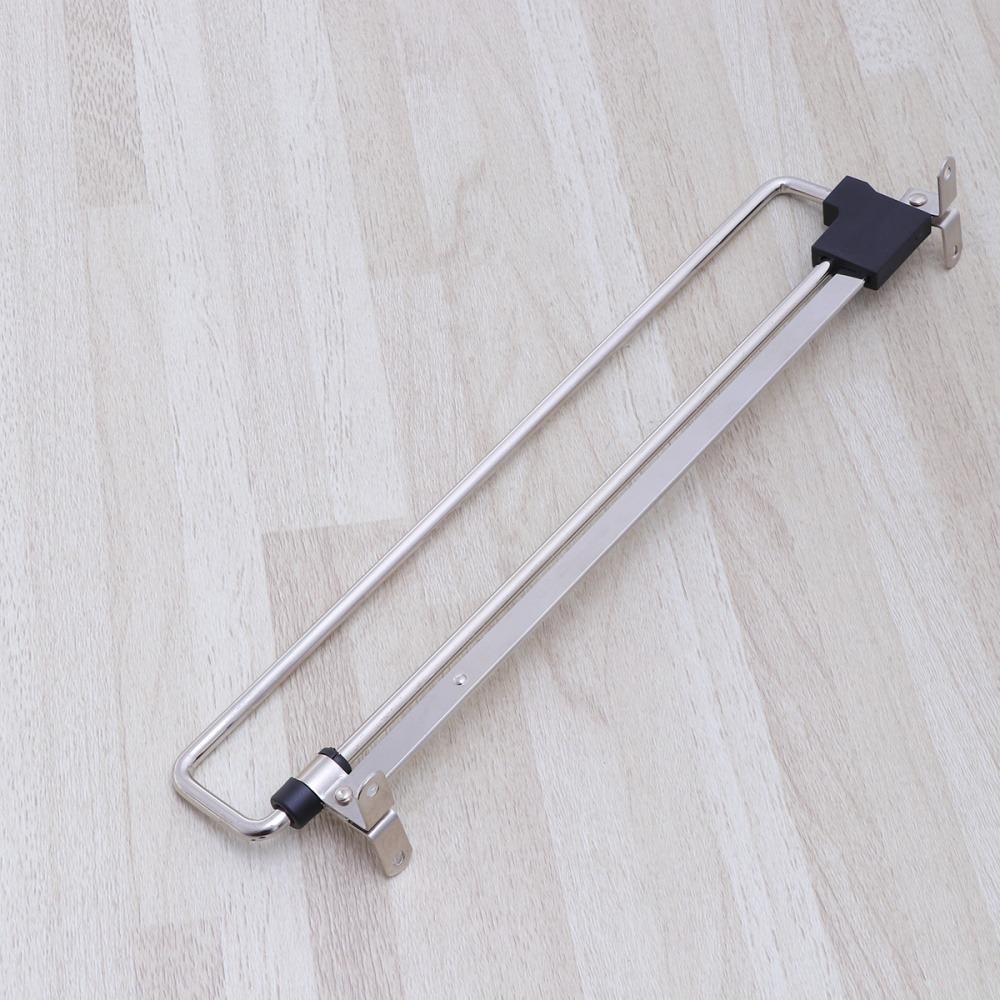 Heavy Duty Telescopic Sliding Rail Hanging Closet Rod Clothes Rod Cabinet Organizer Clothes Hanger