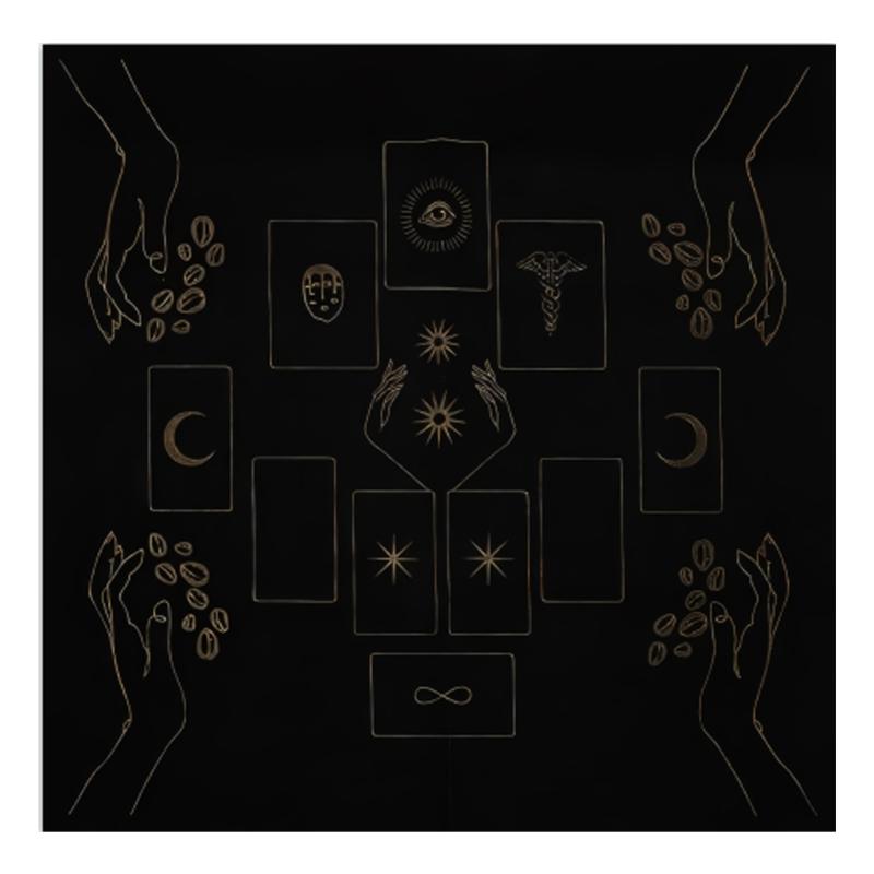 Скатерть для гаданий Карта-мат Настольная скатерть Астрологические оракулы Коврик Таро Скатерть для алтарей Коврик для настольной игры