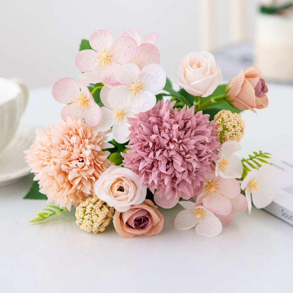 1 шт. Роза хризантема Шелковые Искусственные Цветы Для Свадьбы Дома ваза Рождественский Венок вечеринка в саду DIY подарок Украшение Горячие продажи