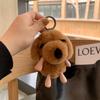 Ugly Cute Rex Rabbit Hair Dog Car Key Chain Pendant Net Red Plush Doll Bag Hanging Decoration Birthday Handmade Gift Girl