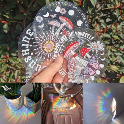 Новые прозрачные наклейки на окна Suncatcher, радужные наклейки на окна, самодельные стеклянные наклейки для дома, спальни, декора, защиты конфиденциальности