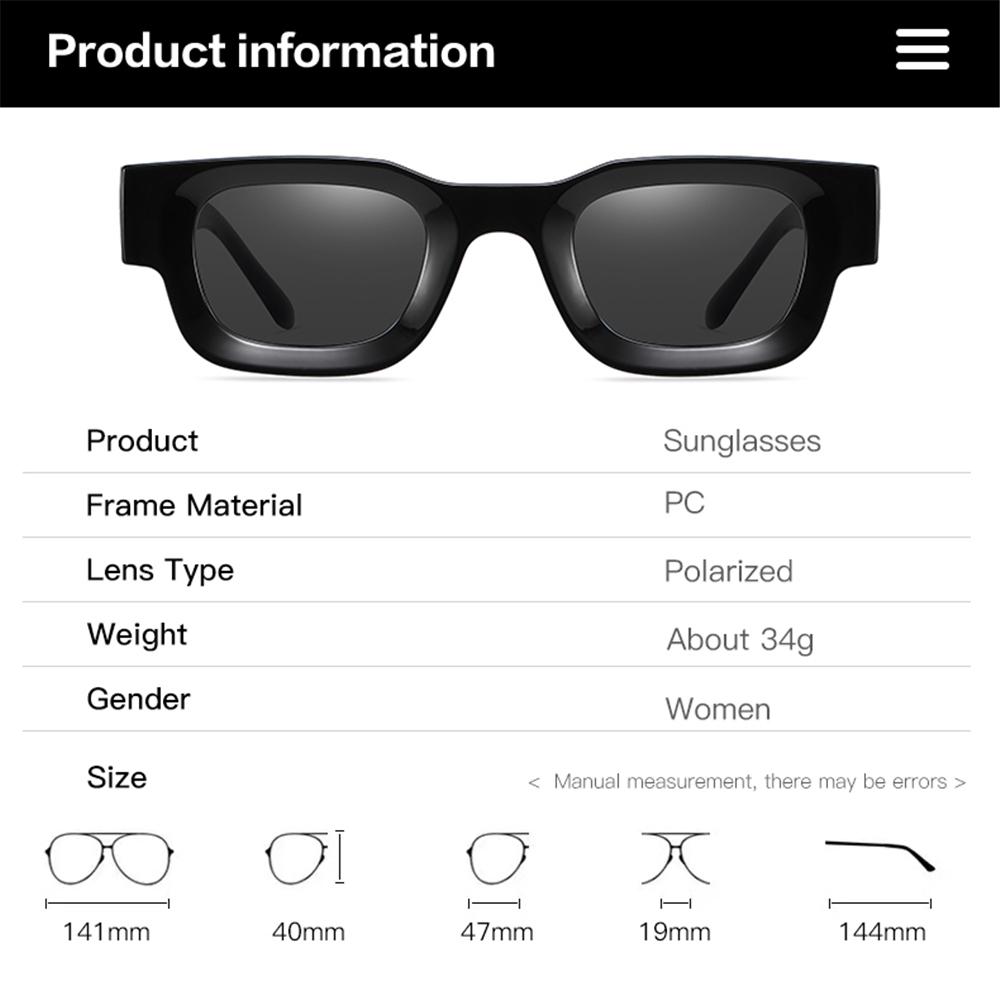 Модные маленькие панк квадратные поляризованные солнцезащитные очки женские солнцезащитные очки оттенки мужские солнцезащитные очки